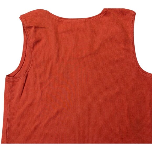 Chicos Women's Ribbed Scoop Neck Sleeveless Tank Top Size XL Cotton Blend - Picture 4 of 7